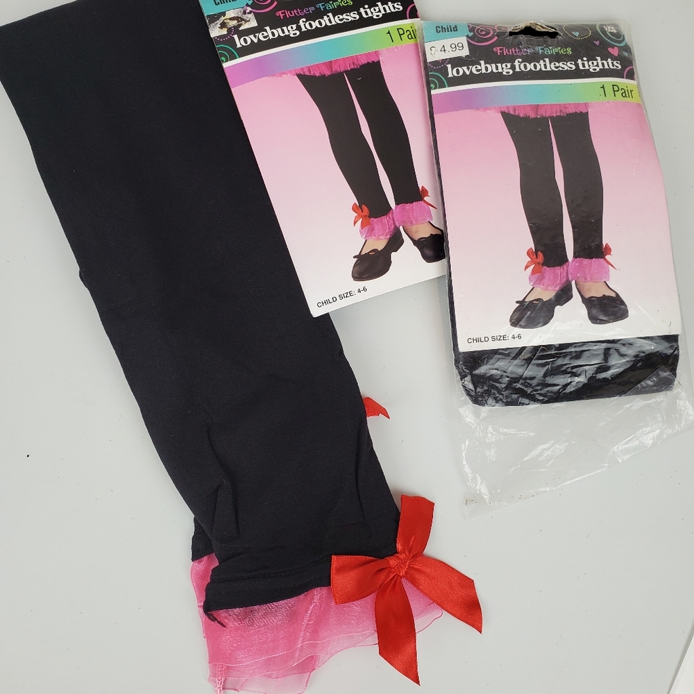 2 footless Tights black